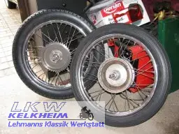 Die Räder fertig zum Einbau