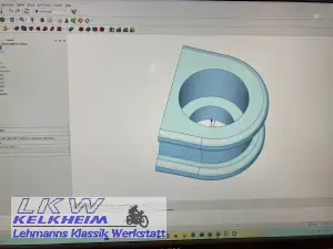 FreeCAD Konstruktion der vorderen Kabeltülle für den BMW R100RS Motor