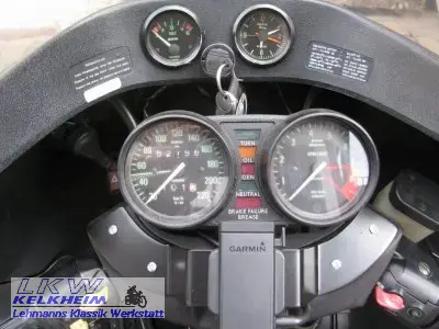 BMW R100RS, Cockpit mit Navi-Halter