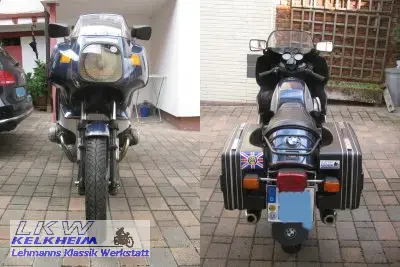 BMW R100RS, Ansicht von vorne und hinten