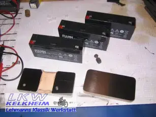 Einzelteile des Batteriepacks