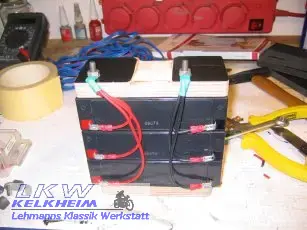 Der montierte Batteriepack