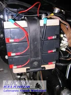 Der eingebaute Batteriepack
