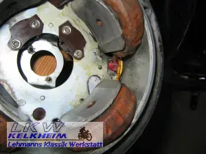 R26 Stator mit isoliertem und neu verlegtem Kabel