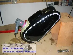 Trocknen des R26 Tanks nach der Reinigung
