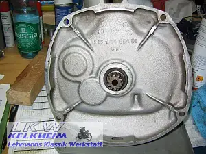 BMW R50/2 Getriebe, Ansicht von der Kupplungsseite