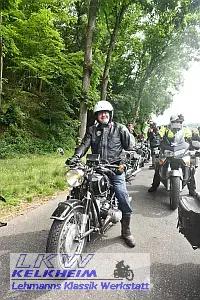 Zwischenstopp mit der BMW R50/2 bei der IJR 2022 in Taunus