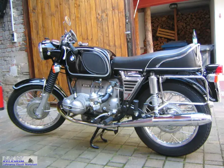 BMW R75/5 bereit zum Fotoshooting