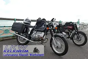 Mit der BMW R75/5 in Brighton