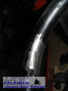 BMW R90S Einhandbremse - Halter für Bremszug abgeflext