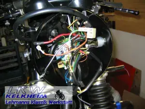 BMW R90S Verkabelung im Scheinwerfer