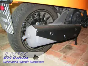 Der originale Auspuff der Lambretta V125