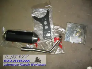 Lieferumfang des Turbo Kit Auspuffs für die Lambretta V125