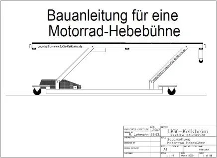 Bauanleitung Motorrad-Hebebühne