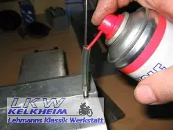 Bowdenzug ölen mit Schlauchstück